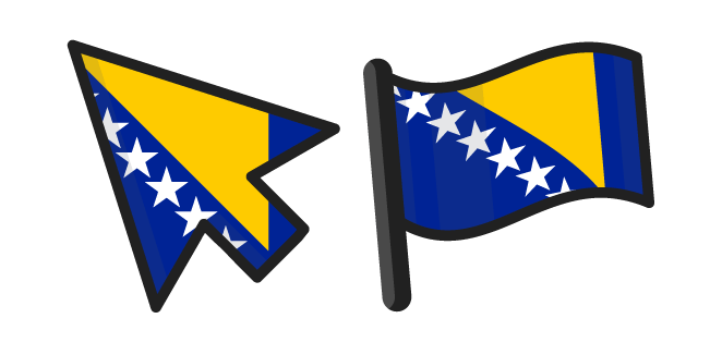 Bosnia and Herzegovina Flag Cursor