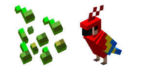 Курсор Minecraft Семена Пшеницы и Красный Попугай