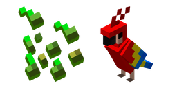 Minecraft Wheat Seeds and Red Parrot Cursor