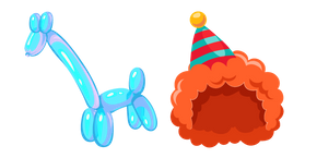 Clown and Giraffe Balloon cursor