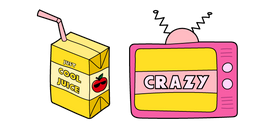 VSCO Girl Juice Box and Crazy TV Cursor