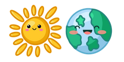 Cute Sun and Earth Curseur