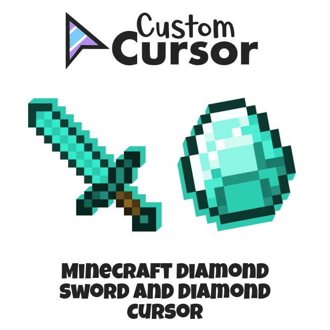 Minecraft Diamond Sword and Diamond cursor – Custom Cursor