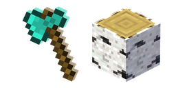 Minecraft Diamond Axe and Birch Log Curseur