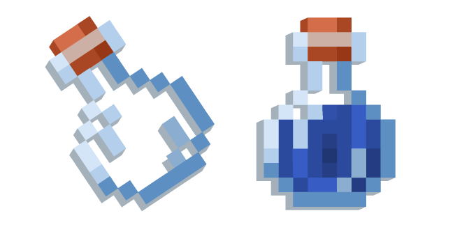 Minecraft Water Bucket and Sword Curseur – Custom Cursor