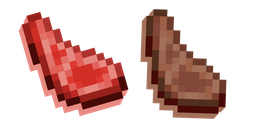 Minecraft Mutton Raw and Cooked Curseur