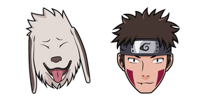 Naruto Kiba Inuzuka and Akamaru Curseur
