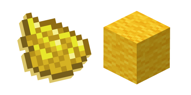 Minecraft Yellow Dye and Wool  курсор