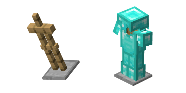 Minecraft Armor Stand and Diamond Armor  Cursor