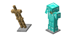 Minecraft Armor Stand and Diamond Armor  Curseur