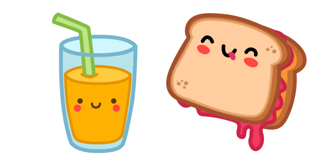 Cute Sandwich and Juice Cursor