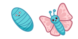 Cute Butterfly and Pupa Curseur
