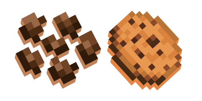 Minecraft Cocoa Beans and Cookies Cursor