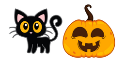 Black Cat and Jack o' Lantern cursor