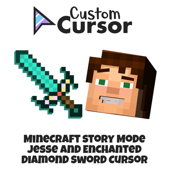 Minecraft Diamond Pickaxe and Block of Diamond cursor – Custom Cursor