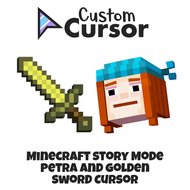 Minecraft Story Mode Petra and Golden Sword cursor – Custom Cursor