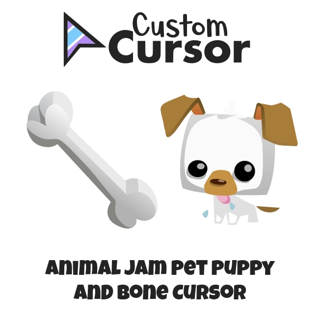 Animal Jam Pet Puppy and Bone cursor Custom Cursor