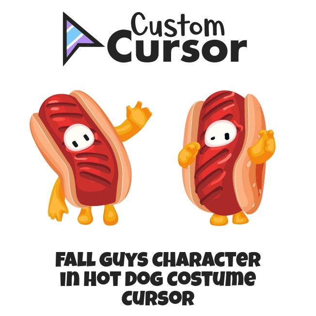 Fall Guys Character in Hot Dog Costume Curseur – Custom Cursor