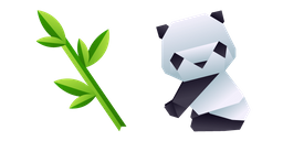 Origami Panda and Bamboo Curseur