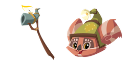 Animal Jam Cosmo and Wooden Staff Cursor