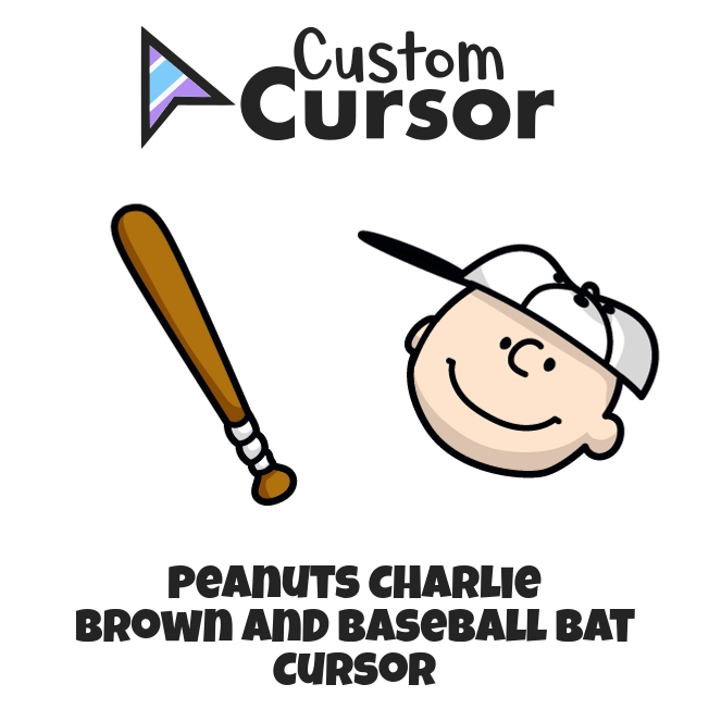 Peanuts Charlie Brown and Baseball Bat cursor Custom Cursor
