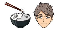 Haikyuu!! Osamu Miya and Rice Curseur