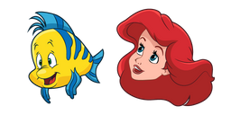 The Little Mermaid Ariel and Flounder Curseur