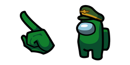 Among Us Green Character in General Hat Cursor