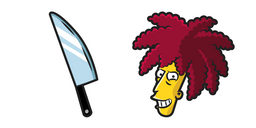 The Simpsons Sideshow Bob and Knife Cursor