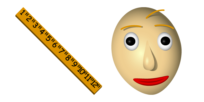 Baldi's Basics Baldi and Ruler Cursor