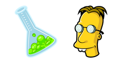 The Simpsons Professor Frink and Flask Cursor