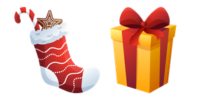 Christmas Sock and Present Curseur