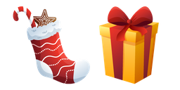 Christmas Sock and Present Curseur