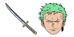 One Piece Roronoa Zoro and Sword cursor