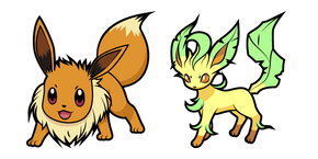 Pokemon Eevee and Leafeon cursor