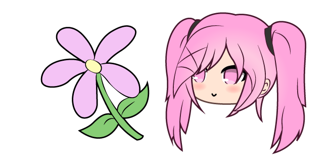 Gacha Life Sakura And Flower Cursor Custom Cursor