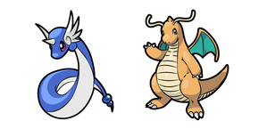 Pokemon Dragonair and Dragonite cursor