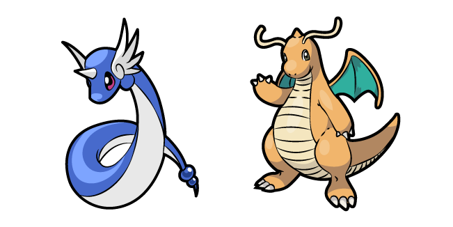 Pokemon Dragonair and Dragonite Cursor