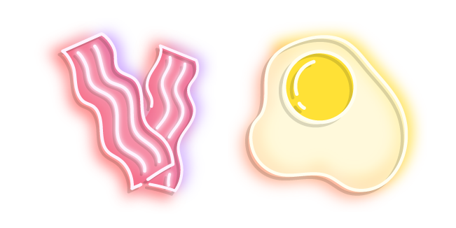 Neon Bacon and Egg Cursor