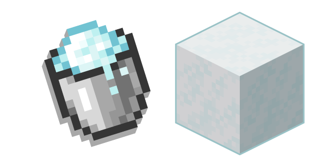 Minecraft Powder Snow and Bucket Cursor