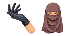 Niqab and Black Glove Curseur