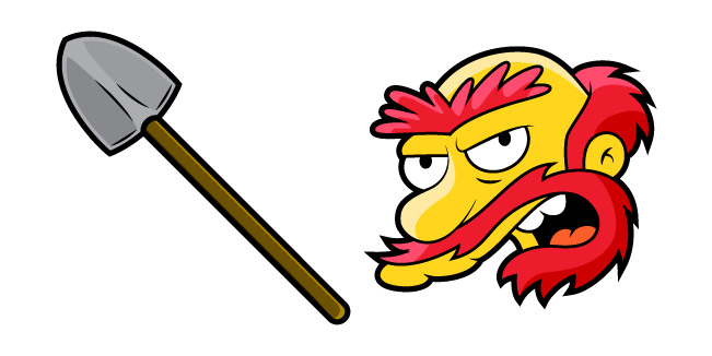 The Simpsons Groundskeeper Willie and Shovel Cursor