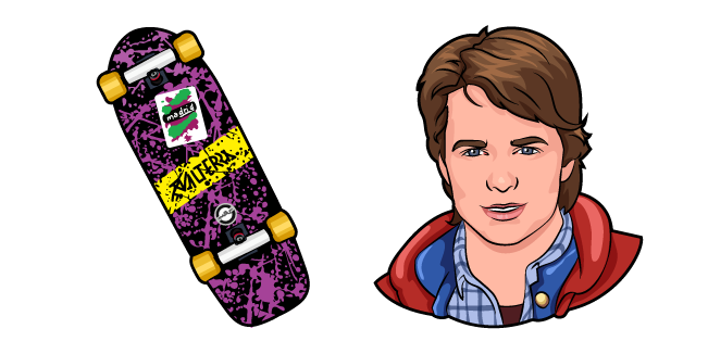 Back to the Future Marty McFly and Skateboard Cursor