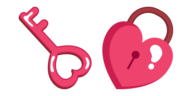 Valentine's Day Heart and Key Cursor