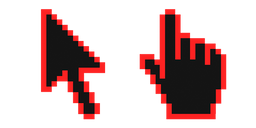 Red Orange Pixel Cursor