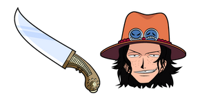 One Piece Portgas D. Ace and Knife cursor