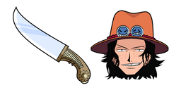 One Piece Portgas D. Ace and Knife Curseur