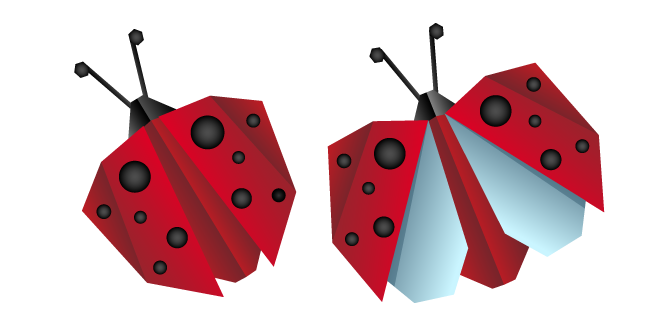 Origami Ladybug Cursor