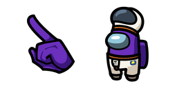 Курсор Among Us Purple Character in Astronaut Outfit