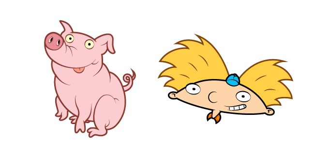 Hey Arnold! Arnold Shortman and Pig Cursor